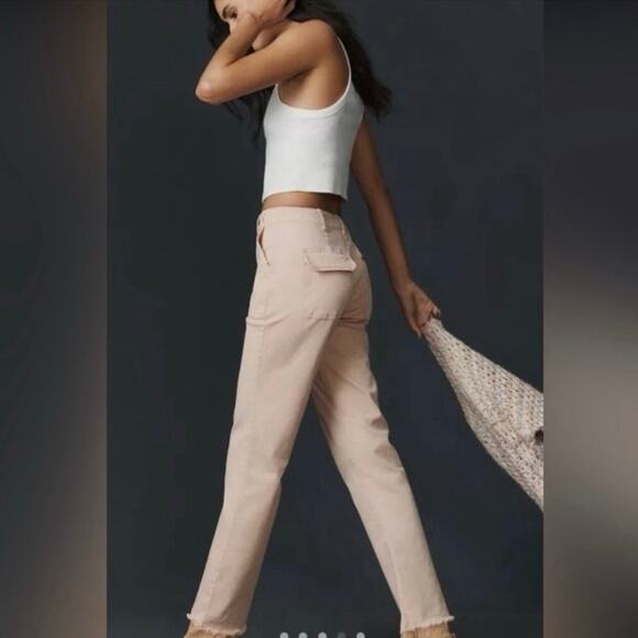 Pilcro Anthropologie Utility Pants Womens Blush Pink Size 31 Boho Whimsical - Picture 11 of 11
